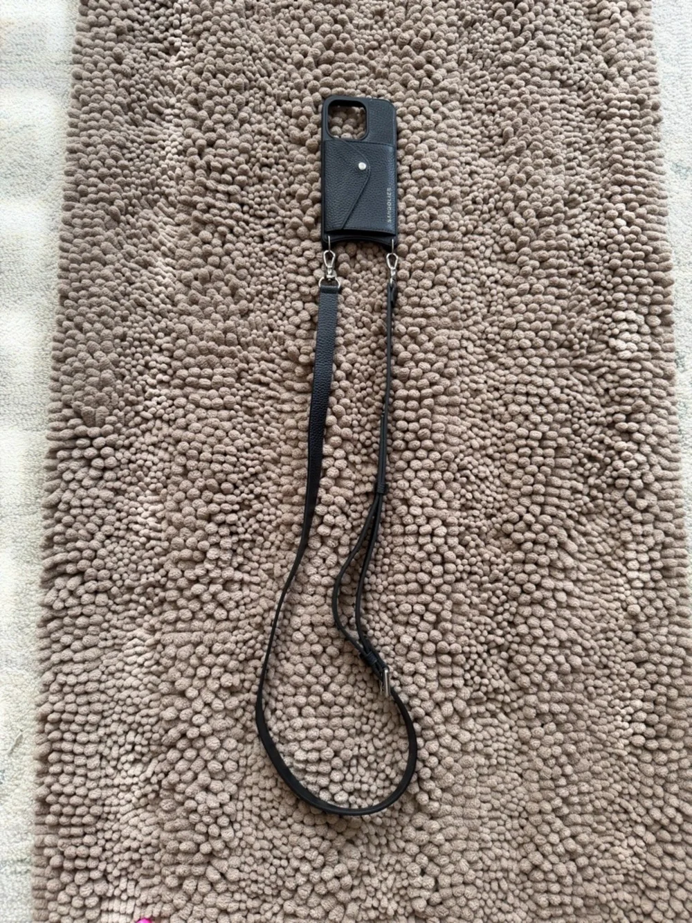 Bandolier Black Crossbody Phone Case with Strap
